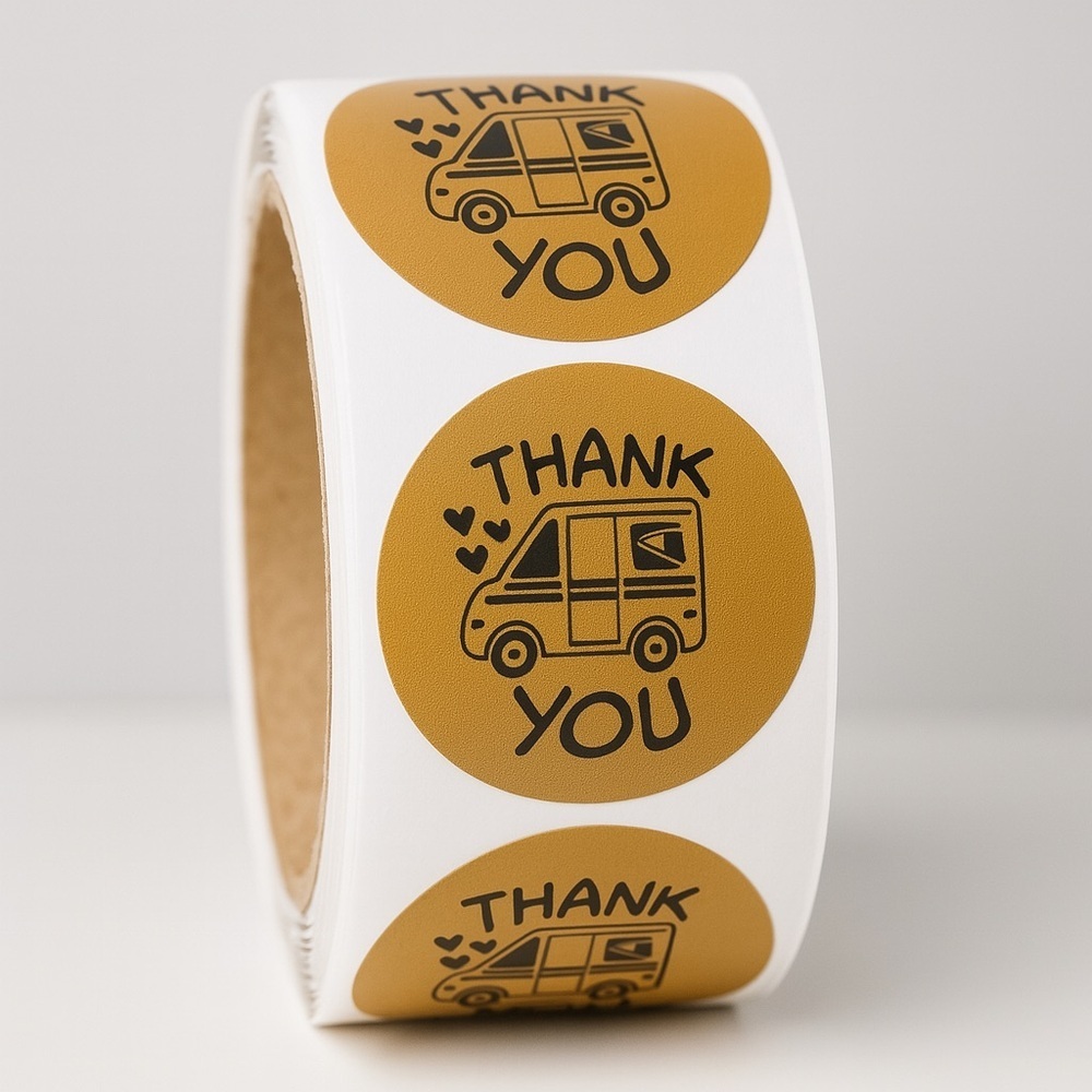 Thank You USPS Sticker, Thank You Sticker, Postal Mailbox Sticker | 100 pack